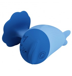 PRETTY LOVE - Dolphin Finger Vibrator (Chargeable - Blue)
